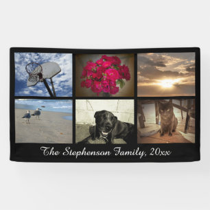 Custom 6 Photo Collage Horizontal Picture Banner