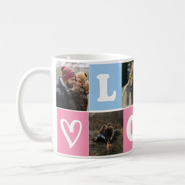 Custom 6 Photo Collage Mug Personalized Keepsake (Left)