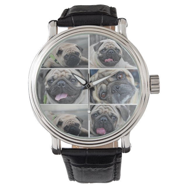 Custom 6 photos collage watch (Front)