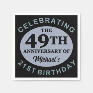 Custom 70th Birthday Humour Napkin