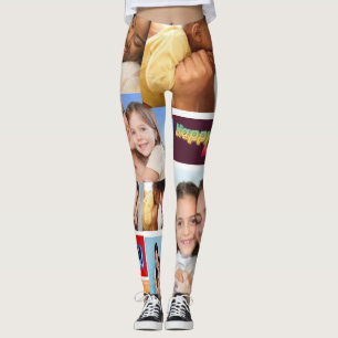 Custom 7 Photo Collage Leggings