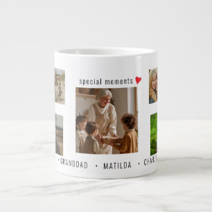 Custom 7 Photo & Text Special Moments Large Coffee Mug
