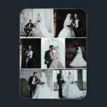 Custom 7-Photo Wedding Collage Magnet<br><div class="desc">Celebrate your wedding day with this elegant 7-photo collage magnet, perfect for sharing your favourite memories in one beautiful keepsake. This flexible photo magnet is fully customizable with your own photos and makes a thoughtful wedding favour, thank you gift, or keepsake for family and friends. A timeless way to preserve...</div>