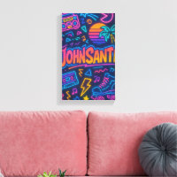 Custom 80s Retro Neon Name Poster – John Santi