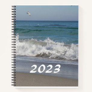 Custom 8.5" x 11" Spiral Notebook with seascape
