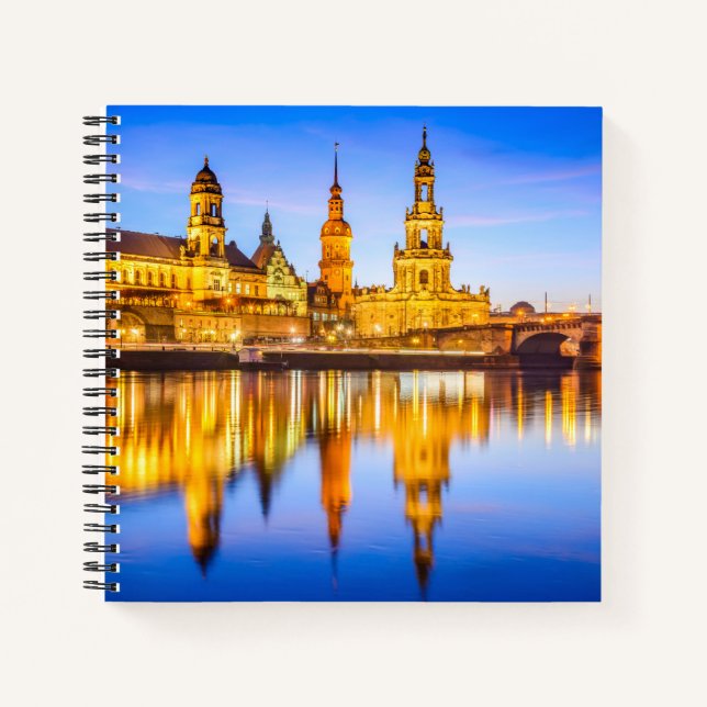 Custom 8.5" x 8.5" Spiral Notebook Dresden (Front)