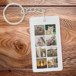 Custom 8 Photo Collage Keychain<br><div class="desc">Create your own personalized photo collage keychain. Simply add your favourite 8 photos for a custom photo keychain.</div>