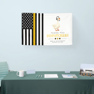 Custom 911 Dispatcher Goose With Headset Thank You Banner
