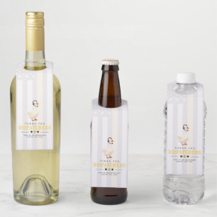 Custom 911 Dispatcher Goose With Headset Thank You Bottle Tag