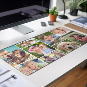 Custom 9 Photo Collage Desk Mat
