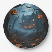Custom 9" Round Halloween Plates