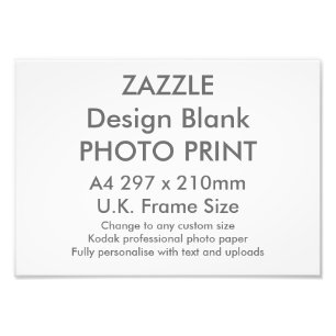 Custom A4 Photo Print UK Frame Size