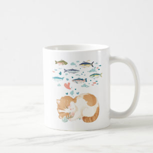 [Custom] A Cat's Day - Fish Dreams Coffee Mug
