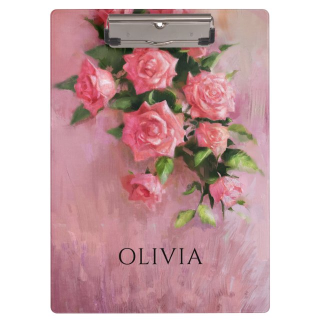 Custom A Dream in Shades of Pink Clipboard (Front)