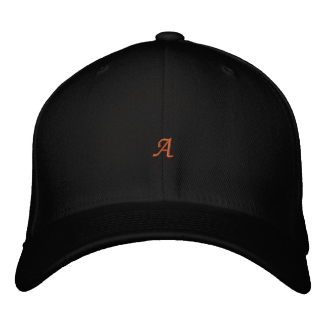Custom "A" Monogram Zapf Chancery Font-Hat Embroidered Hat (Front)