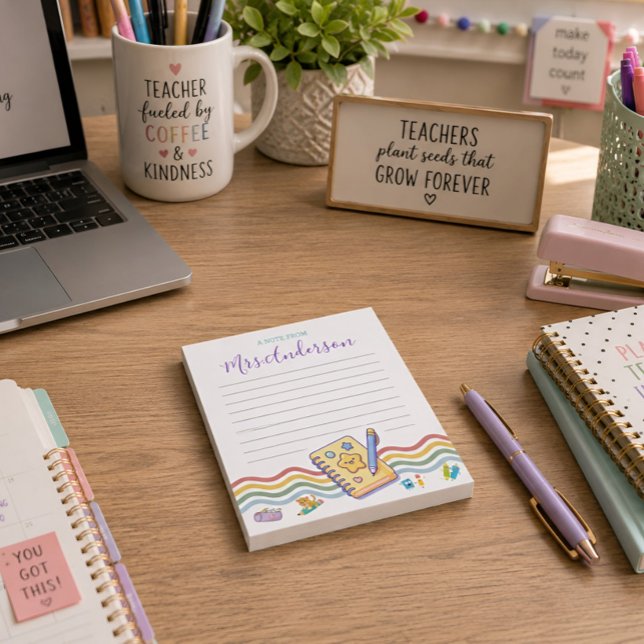 Custom A Note From Cute Crayon Teacher Notepad (Creator Uploaded)