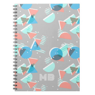 Custom Abstract Bauhaus Circles Pop Art Pattern Notebook