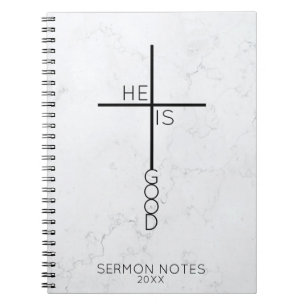 Custom Abstract Christian Cross Marble Notebook