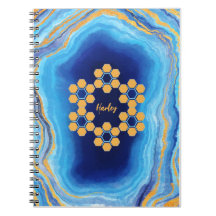 Custom abstract geometric colourful photo notebook
