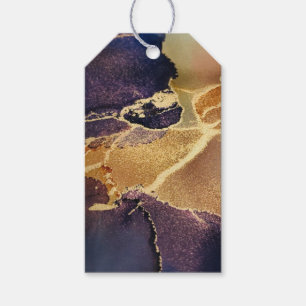 Custom Abstract Gold Purple Gift Tags