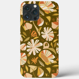 Custom Abstract Japanese Spring Flowers Pattern iPhone 13 Pro Max Case