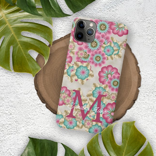 Custom Abstract Japanese Spring Flowers Pattern Case-Mate iPhone Case (Creator Uploaded)