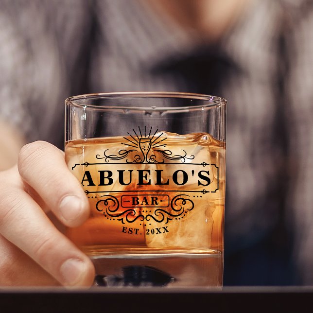 Custom Abuelo's Bar Year Established Glass (Creator Uploaded)