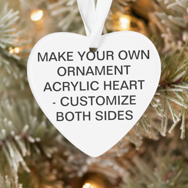 Custom Acrylic HEART Christmas Tree Ornament (Arbre)