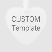 Custom Acrylic HEART Christmas Tree Ornament