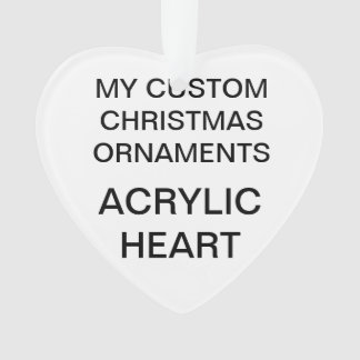 Custom Acrylic HEART Christmas Tree Ornament