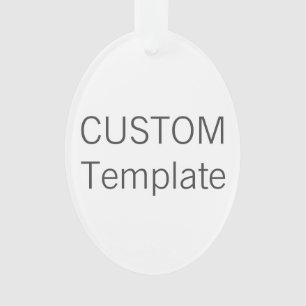 Custom Acrylic OVAL Christmas Tree Ornament