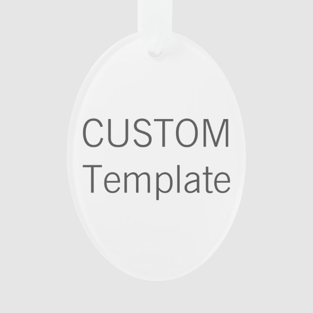 Custom Acrylic OVAL Christmas Tree Ornament (Front)