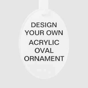 Custom Acrylic OVAL Christmas Tree Ornament