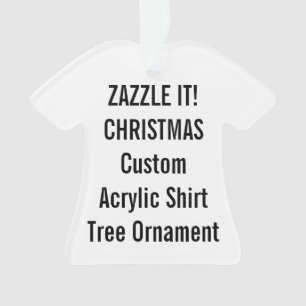 Custom Acrylic SHIRT Christmas Tree Ornament Blank