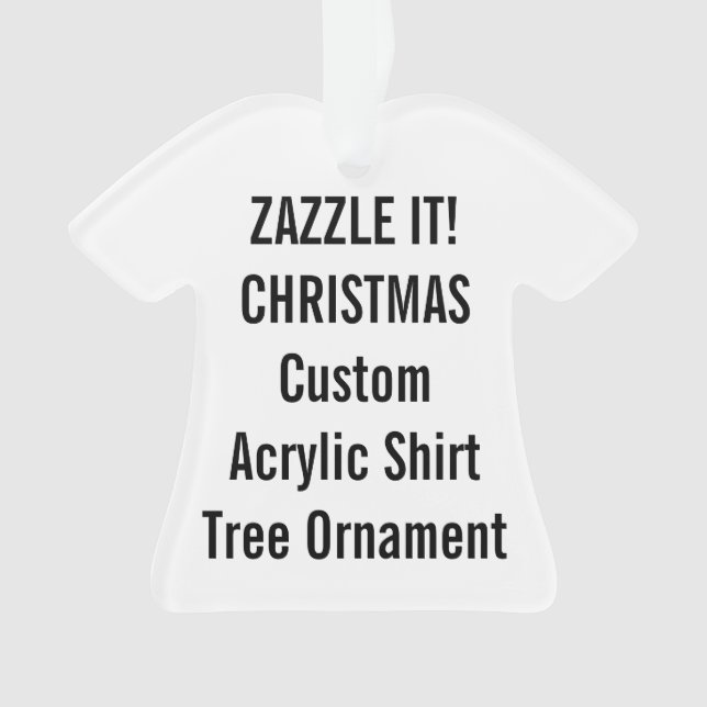 Custom Acrylic SHIRT Christmas Tree Ornament Blank (Front)