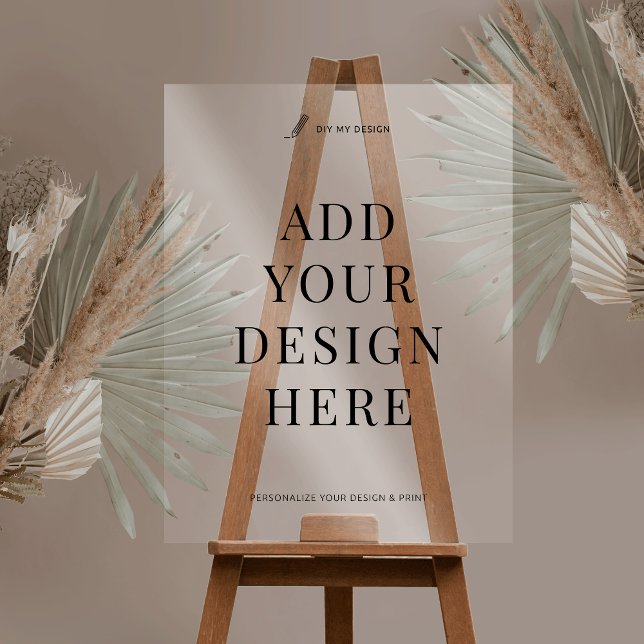 Custom Acrylic Sign Printing 18x24" Translucent (Custom design acrylic event sign 18x24" portrait)