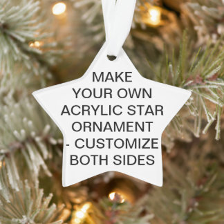 Custom Acrylic STAR Christmas Tree Ornament