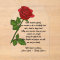 Custom Acrylic Sympathy Card with a Red Rose