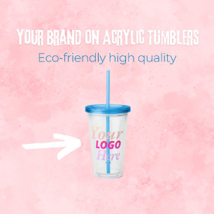 Custom Acrylic Tumblers with Business Logo