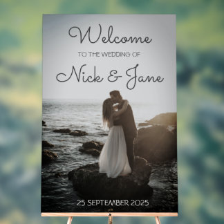 Custom Acrylic Wedding Welcome Sign for Couple
