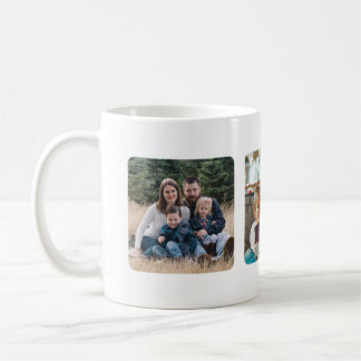 Custom Add 3 Photo Personalized Coffee Mug
