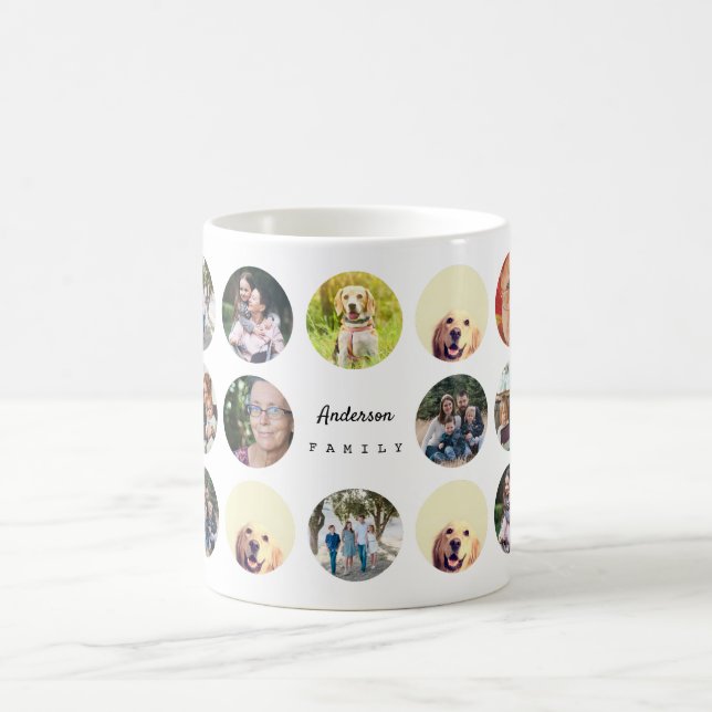 Custom Add Collage Photo Family Personalized Coffee Mug (Center)
