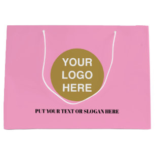 Custom Add Company Business Logo QR Code Large Gif Gift Bag
