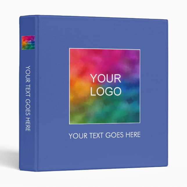 Custom Add Company Logo Here Promotional Binder (Front/Spine)