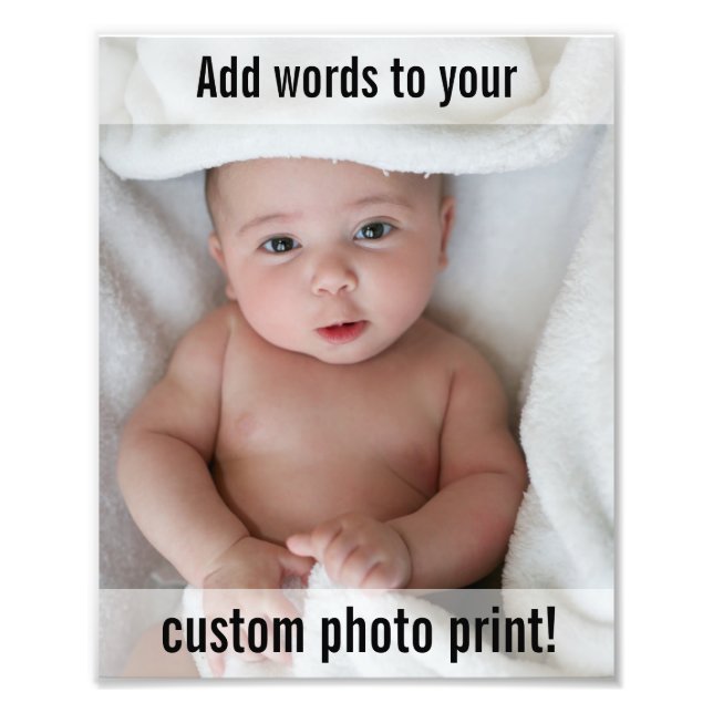 Custom Add Cute Photo and Text Print (Front)