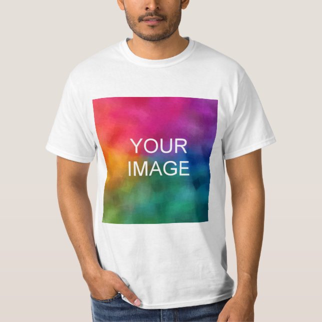 Custom Add Image Logo Template Men's Value T-Shirt (Front)