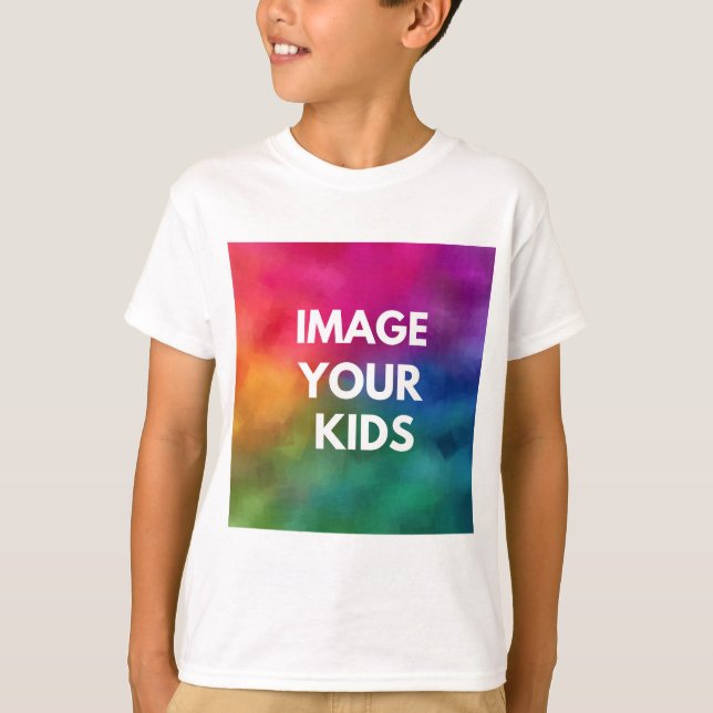 Custom Add Image your kids Personalized Template T-Shirt (Front)
