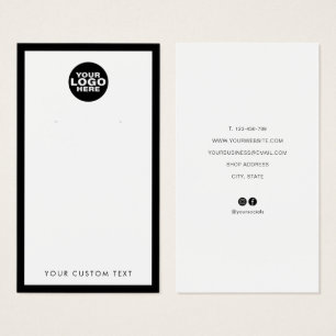Custom Add Logo Earring Jewellery Display Card