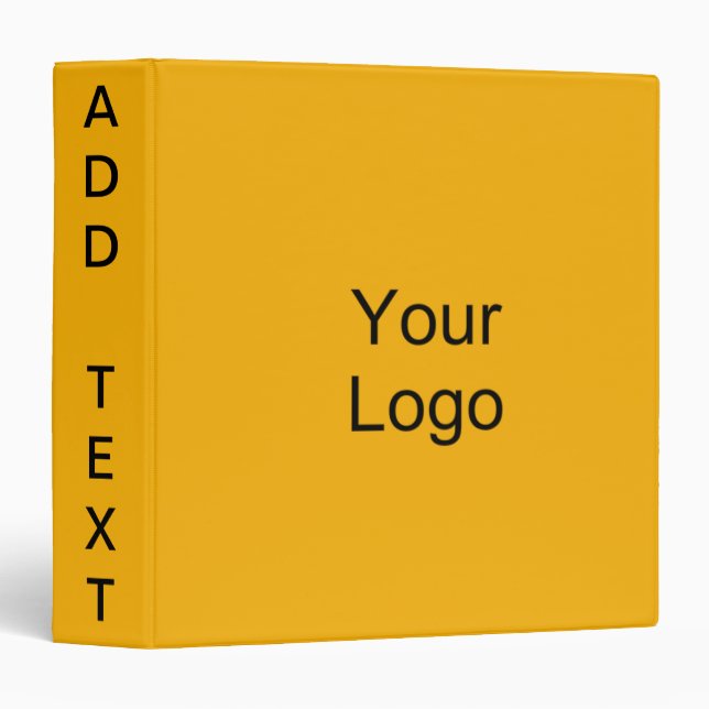 Custom, Add Logo, Warm Yellow. Binder (Front/Spine)