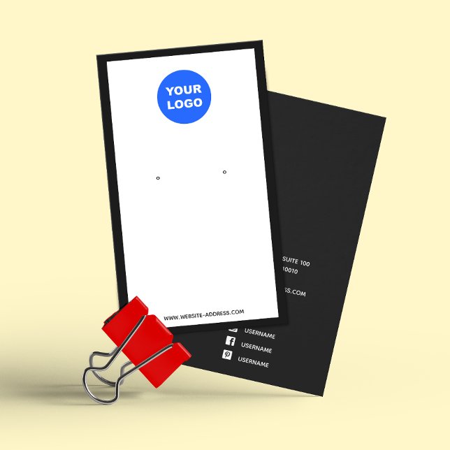 Custom Add Logo White Earring Jewellery Display (Creator Uploaded)